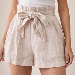 $55 New Abercrombie & Fitch Women’s Small S Ultra High Rise Linen Blend Shorts
